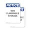 Signmission Non Flammable Storage OSHA Notice Sign, Plastic, 7in W x 10in L, 2PK OS-2PACK-NS-P-710-V-15052 - alternate 1